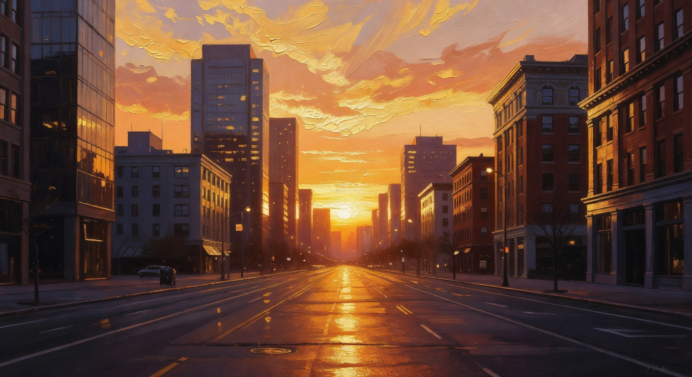 Golden Horizons Painting